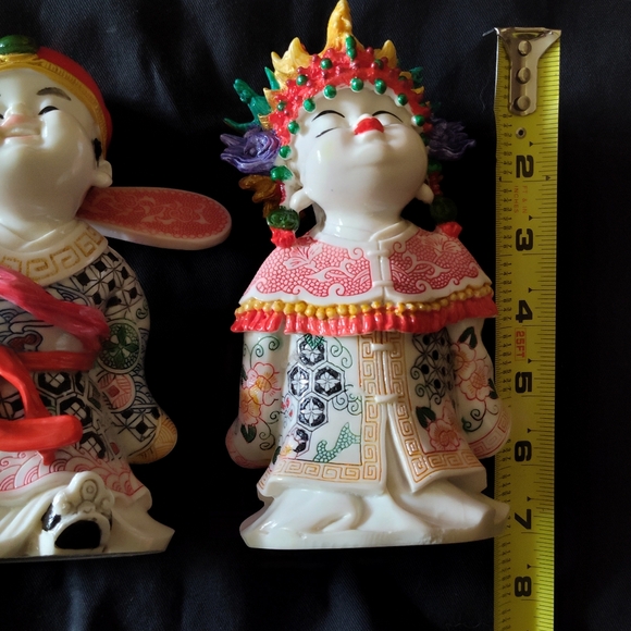 Vintage Traditional Chinese Bride and Groom Good Luck Doll Statue - Picture 2 of 14